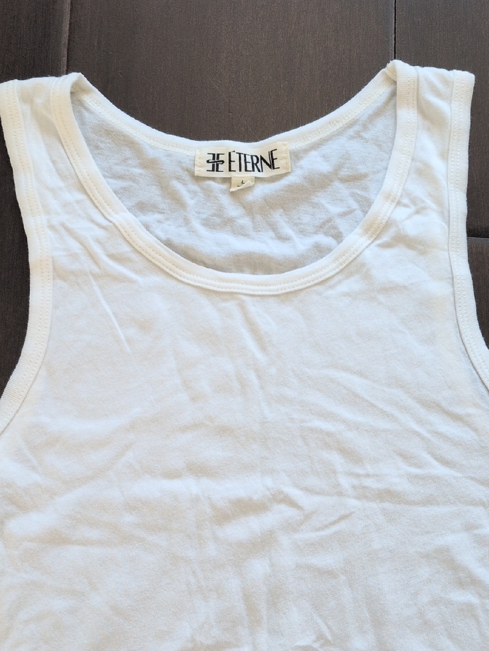 Eterne Soft White Tank Top - Picture 3 of 4